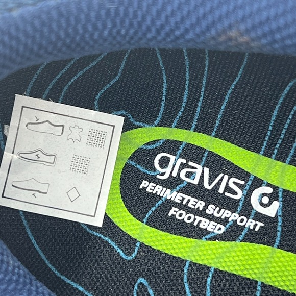 Gravis Nineteen Sneakers Men's 8.5 Brown Suede Navy Laces Skate Style VTG NIB - Picture 10 of 16